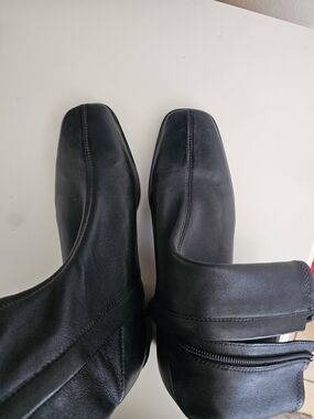 And Other Stories Black Square-Toe Ankle Boots